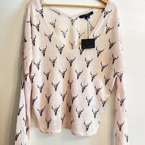NWT Skull Cashmere (M) Amarata Steer